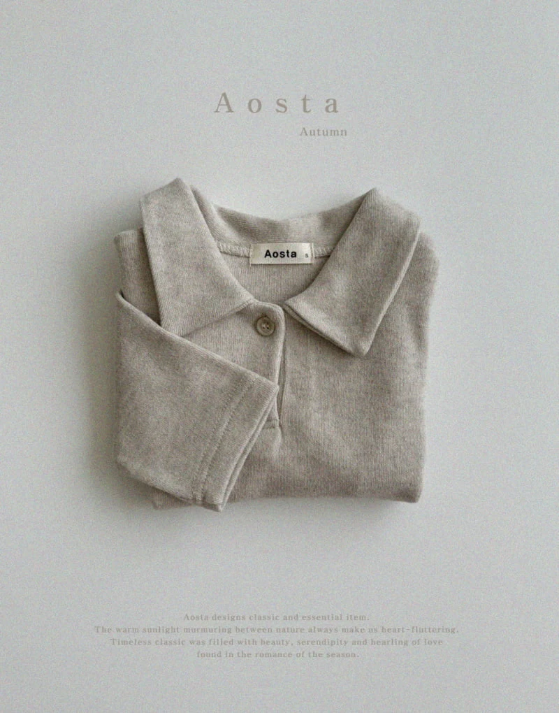 Aosta - Korean Children Fashion - #magicofchildhood - Classic Collar Tee - 12