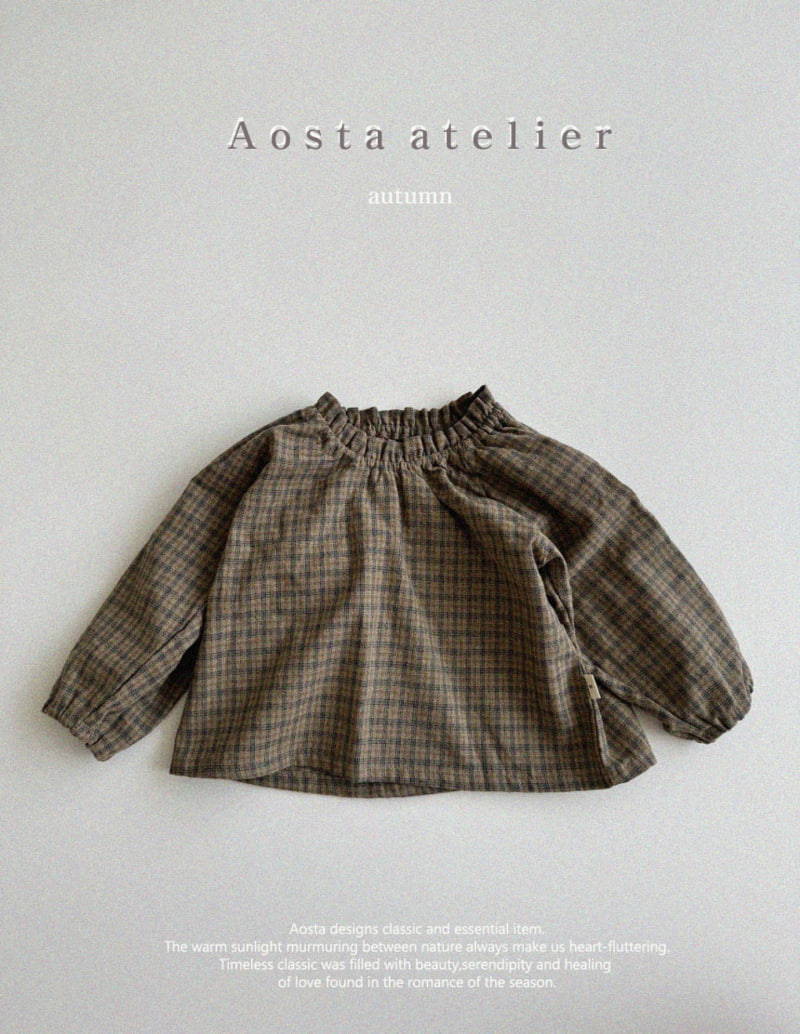 Aosta - Korean Children Fashion - #magicofchildhood - Le Check Blouse - 9