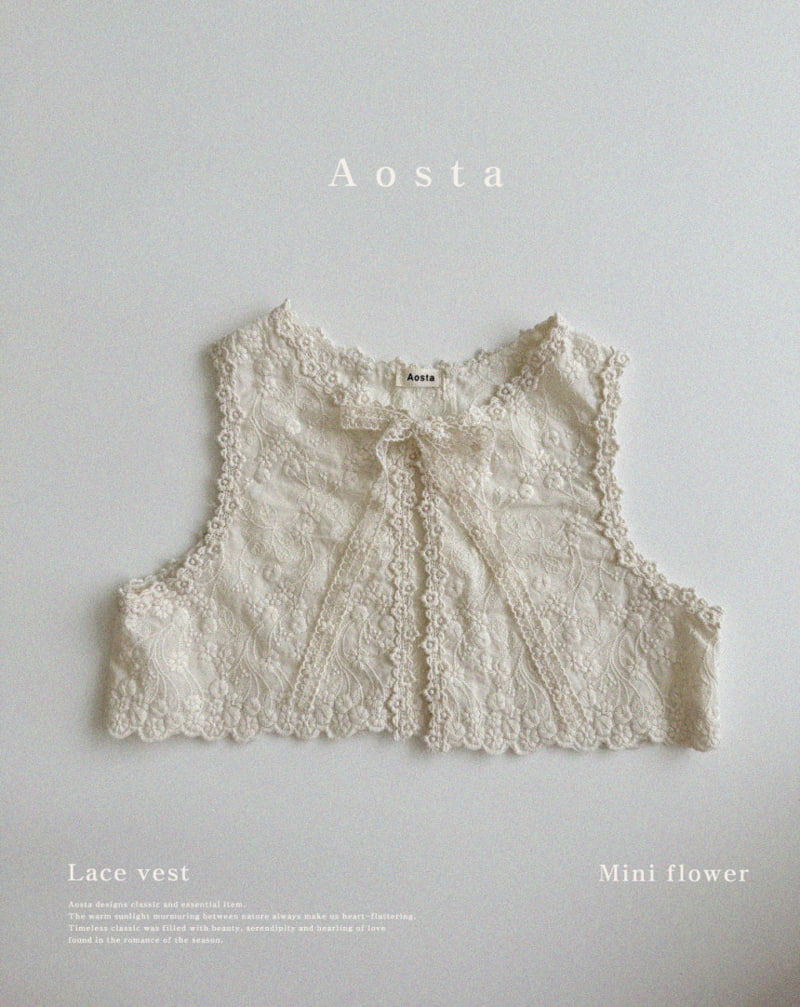 Aosta - Korean Children Fashion - #littlefashionista - Lace Vest - 4