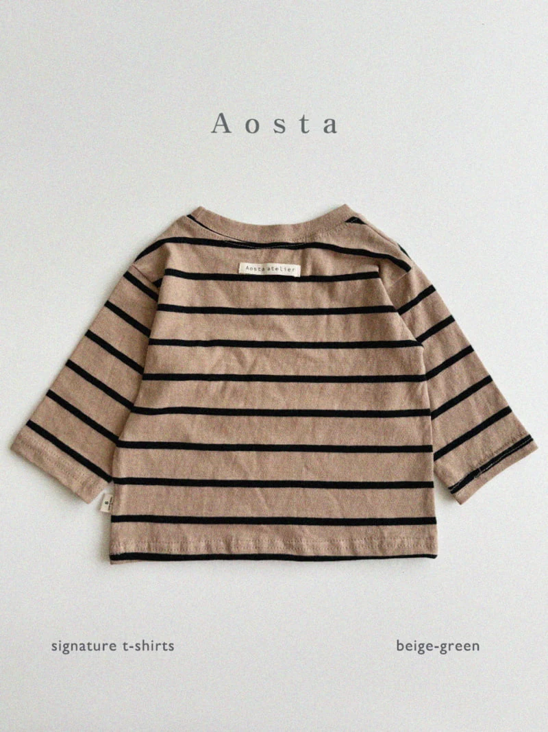 Aosta - Korean Children Fashion - #magicofchildhood - Signature Stripe Tee - 9