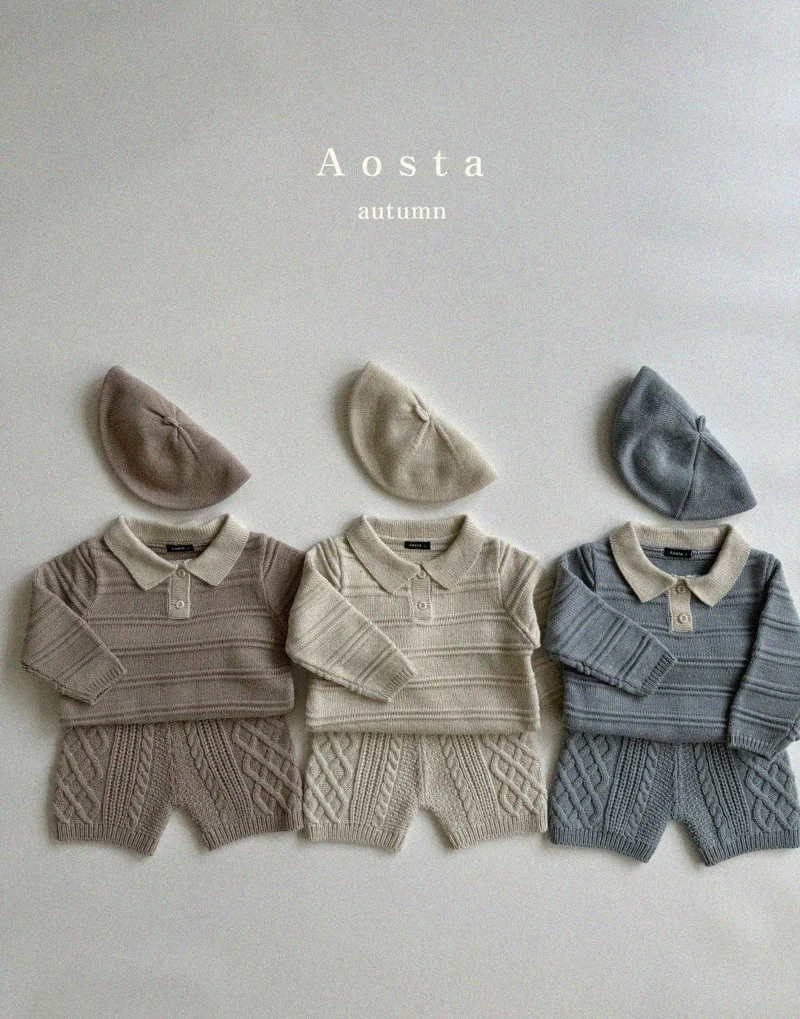 Aosta - Korean Children Fashion - #minifashionista - Knit Collar Tee - 10