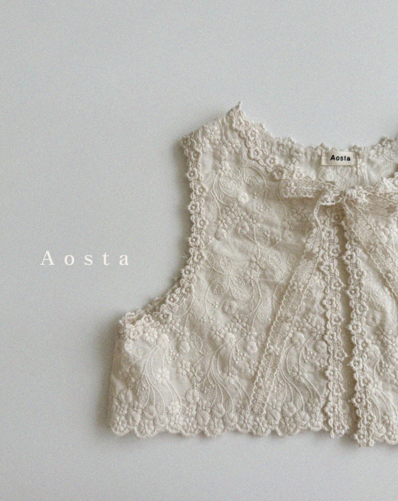 Aosta - Korean Children Fashion - #minifashionista - Lace Vest - 5