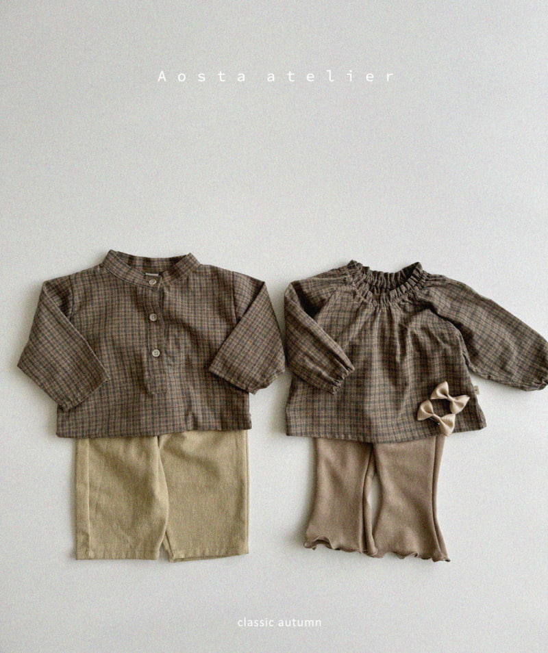 Aosta - Korean Children Fashion - #prettylittlegirls - Le Check Blouse - 11