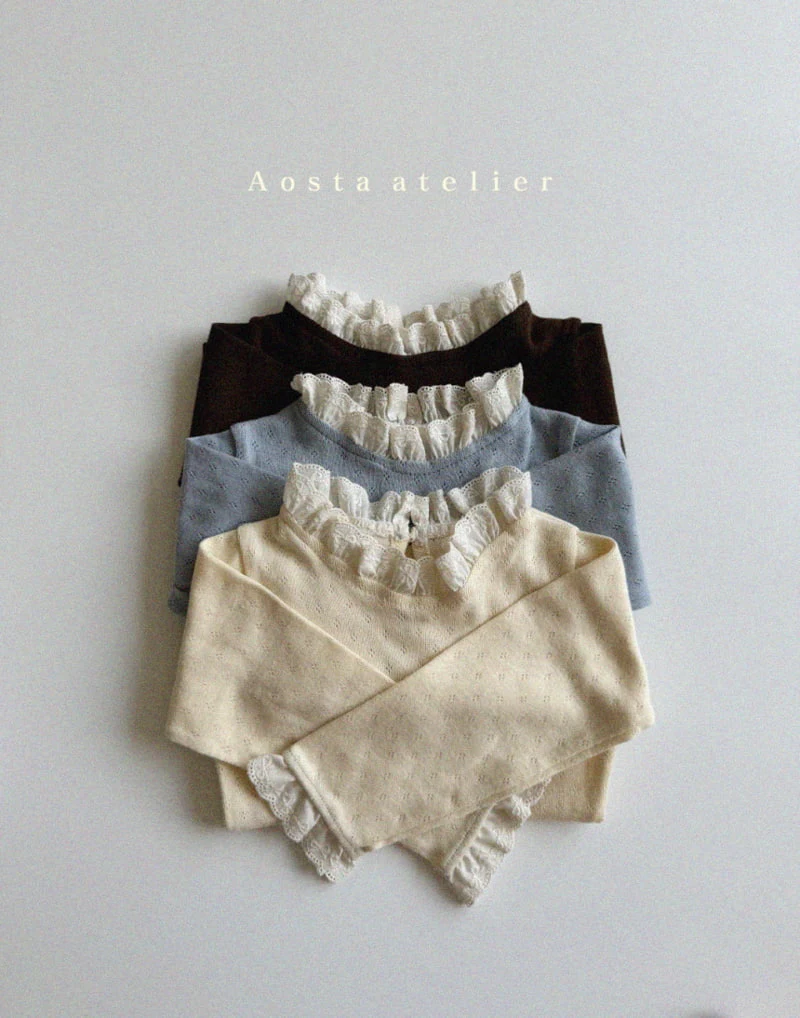 Aosta - Korean Children Fashion - #prettylittlegirls - Eyelet Tee