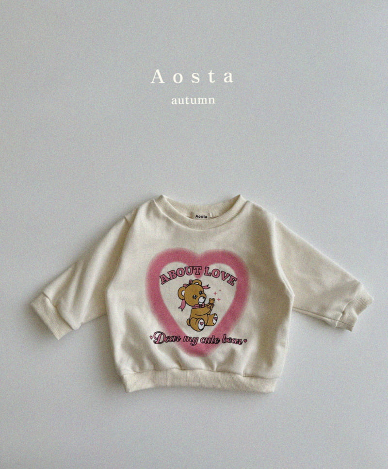 Aosta - Korean Children Fashion - #prettylittlegirls - Heart Bear Sweatshirts - 9