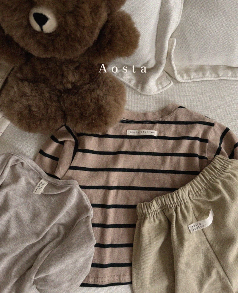 Aosta - Korean Children Fashion - #prettylittlegirls - Signature Stripe Tee - 11