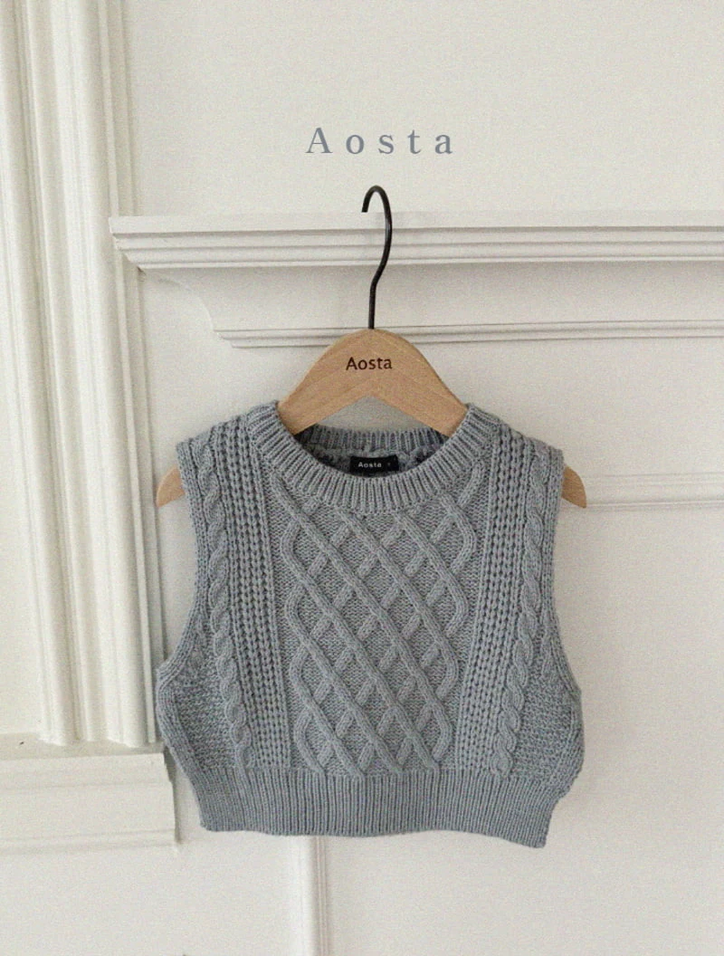 Aosta - Korean Children Fashion - #prettylittlegirls - Knit Vest - 2