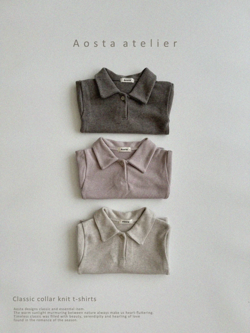 Aosta - Korean Children Fashion - #stylishchildhood - Classic Collar Tee