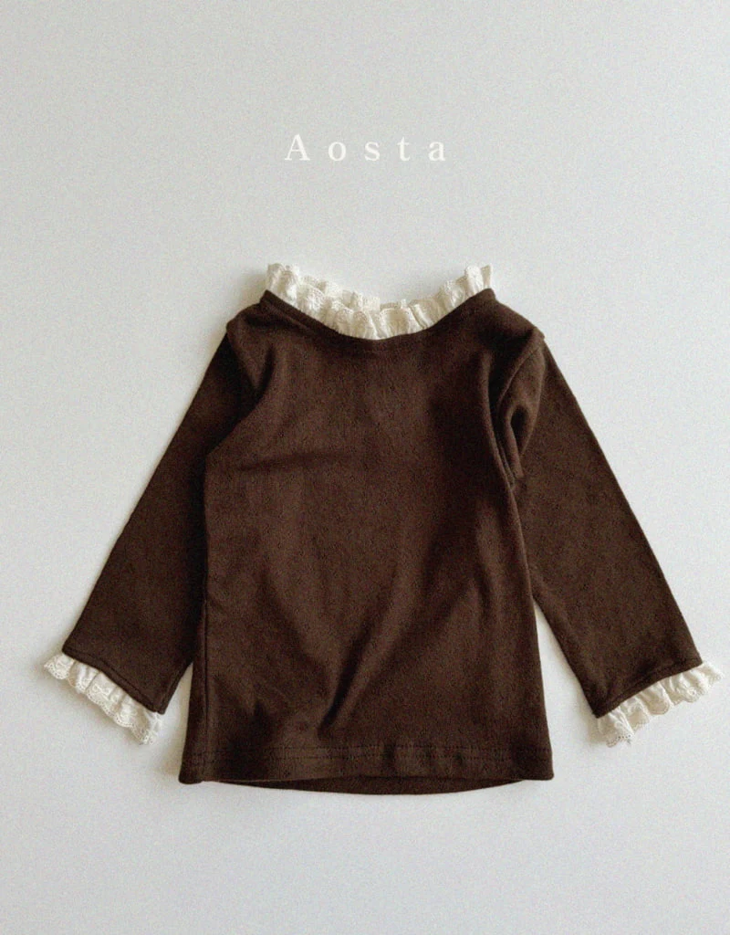 Aosta - Korean Children Fashion - #toddlerclothing - Eyelet Tee - 4