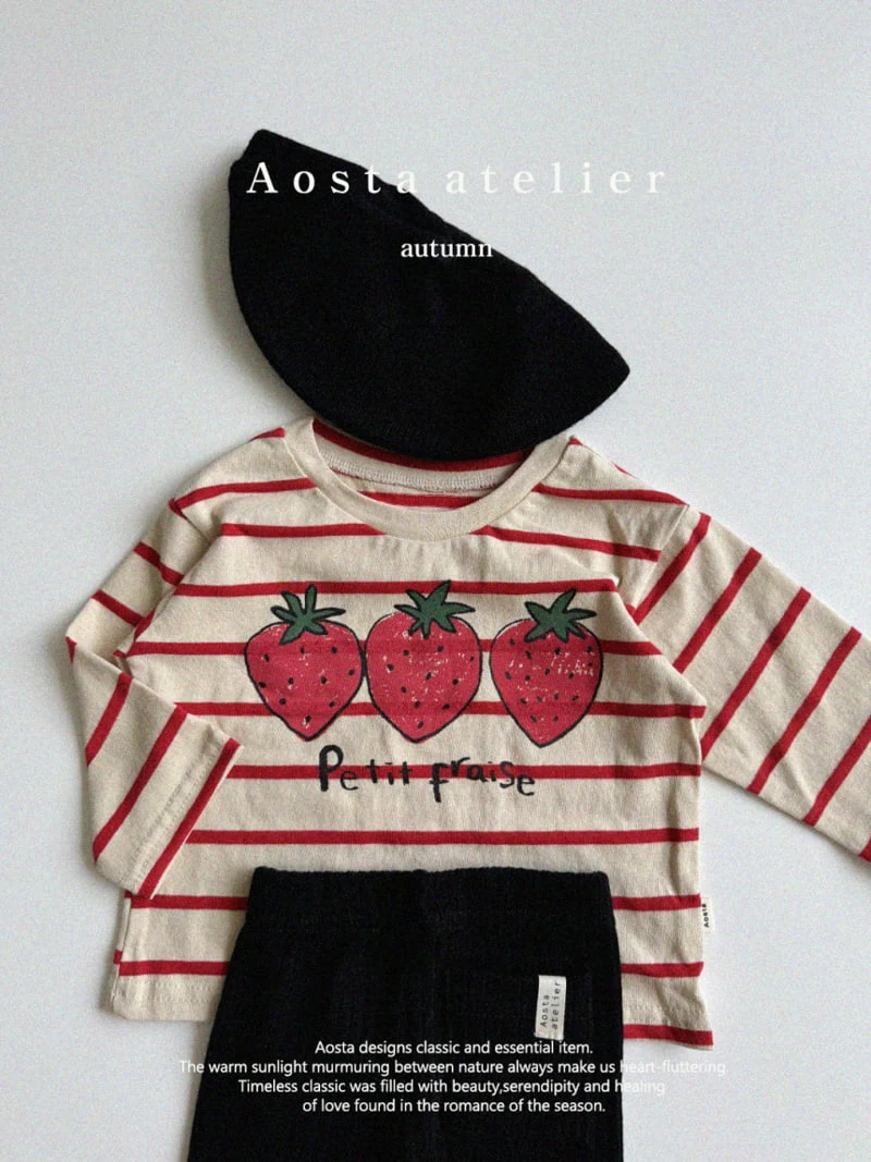 Aosta - Korean Children Fashion - #todddlerfashion - Strawberry Tee - 9