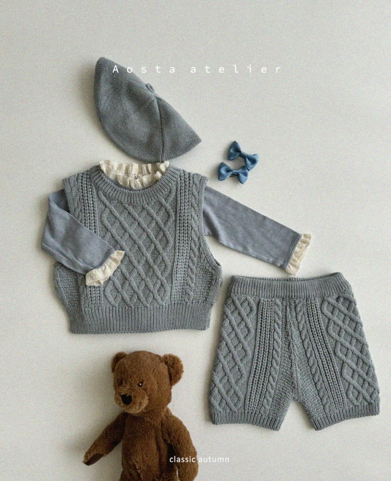 Aosta - Korean Children Fashion - #todddlerfashion - Knit Vest - 3