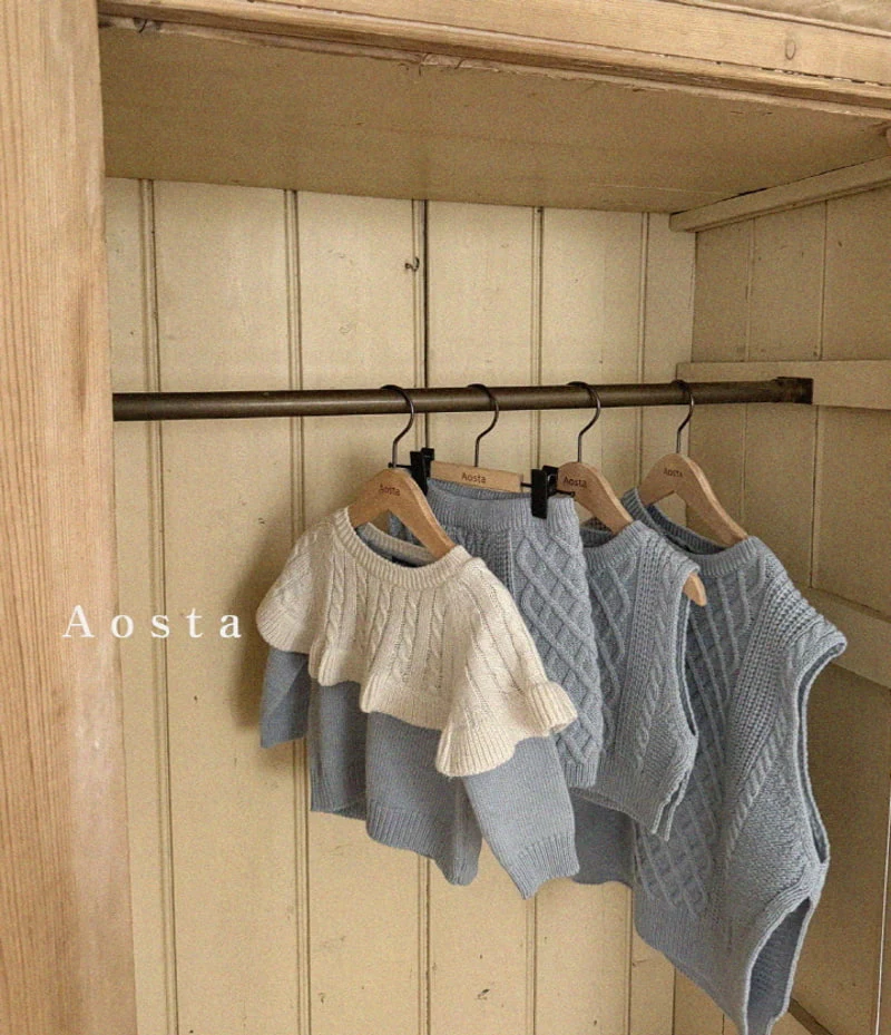 Aosta - Korean Children Fashion - #todddlerfashion - Knit Vest - 4