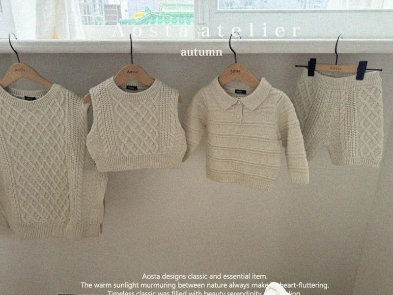 Aosta - Korean Women Fashion - #momslook - Knit Vest Adult - 11