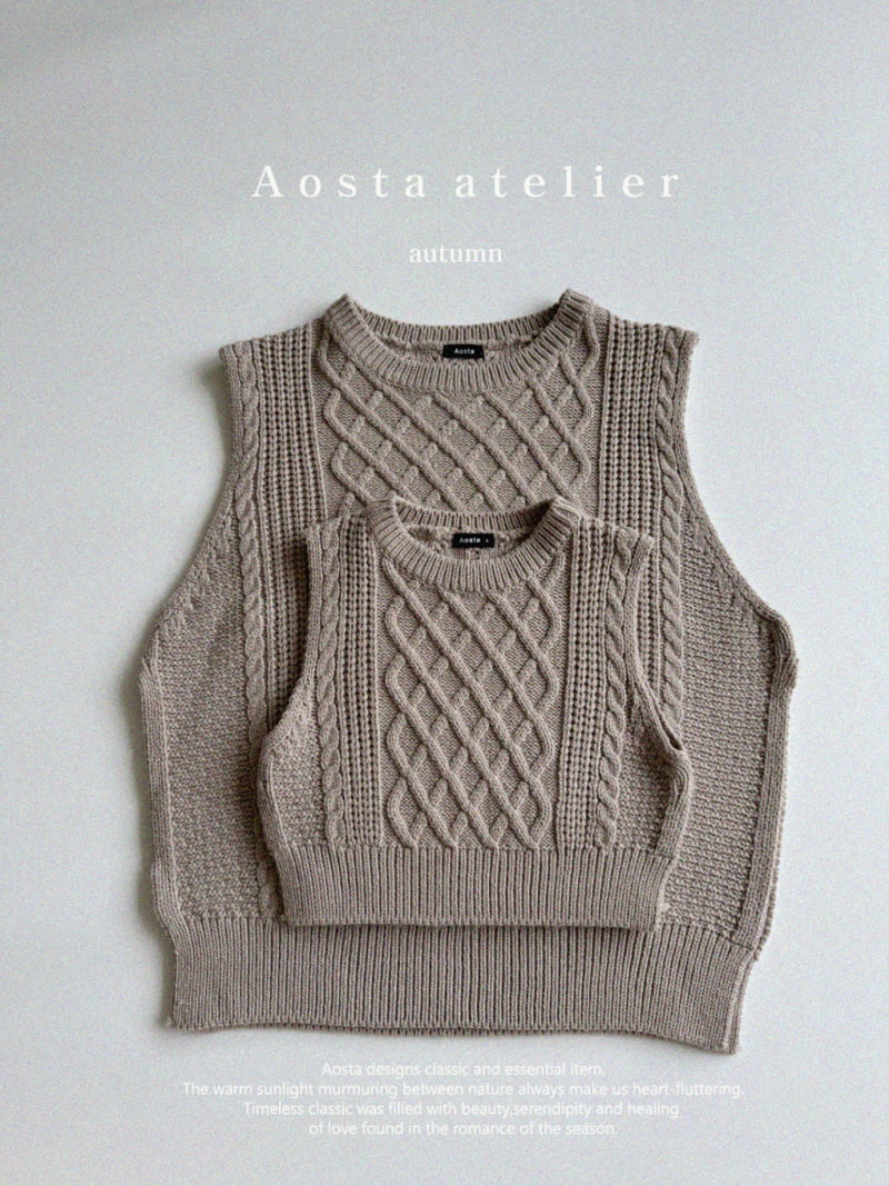 Aosta - Korean Women Fashion - #momslook - Knit Vest Adult - 5