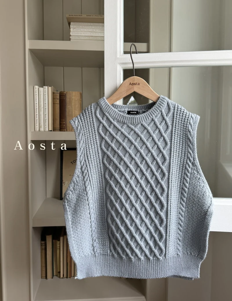 Aosta - Korean Women Fashion - #momslook - Knit Vest Adult - 9