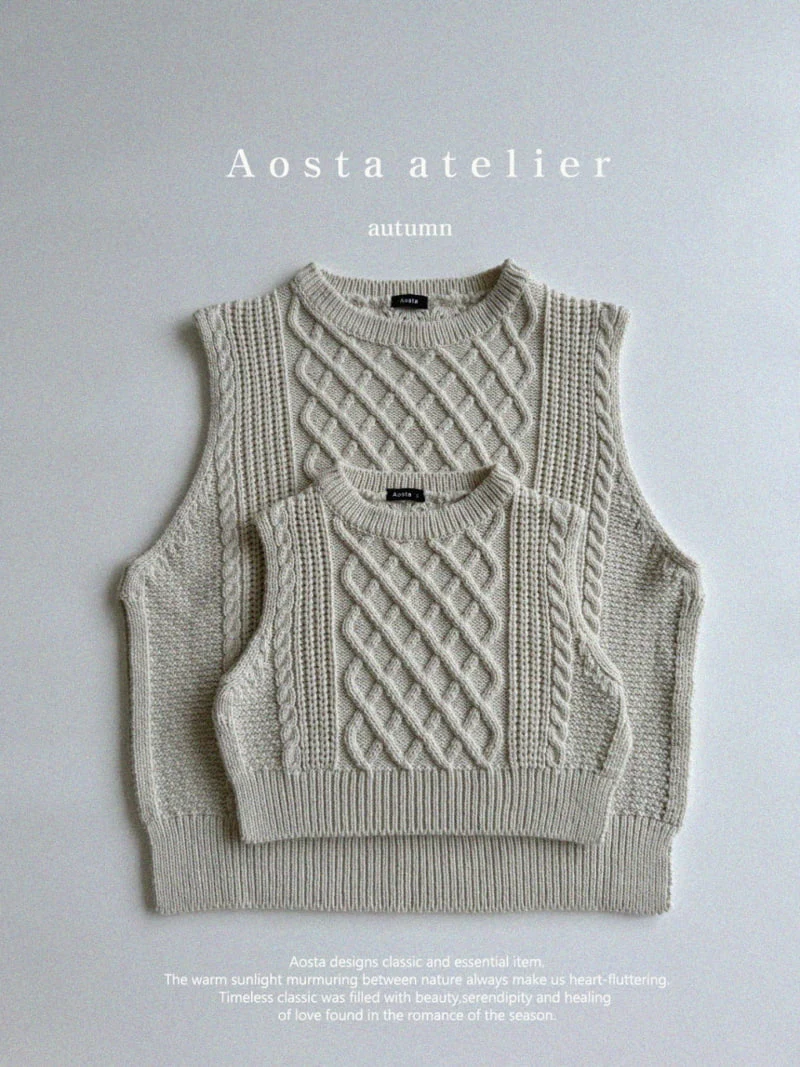 Aosta - Korean Women Fashion - #momslook - Knit Vest Adult - 4