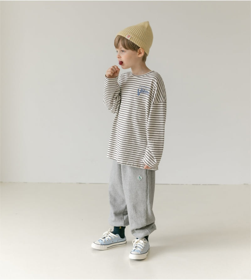 Apfel - Korean Children Fashion - #designkidswear - Varsity Stripe Tee - 8