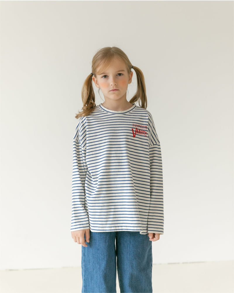 Apfel - Korean Children Fashion - #fashionkids - Varsity Stripe Tee - 10