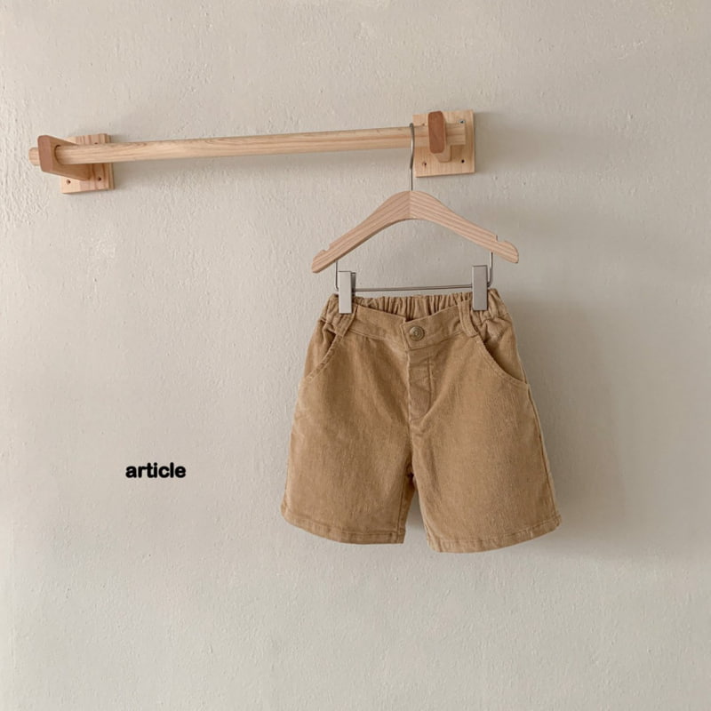 Article - Korean Children Fashion - #Kfashion4kids - Sweet Corduroy Half Pants - 5