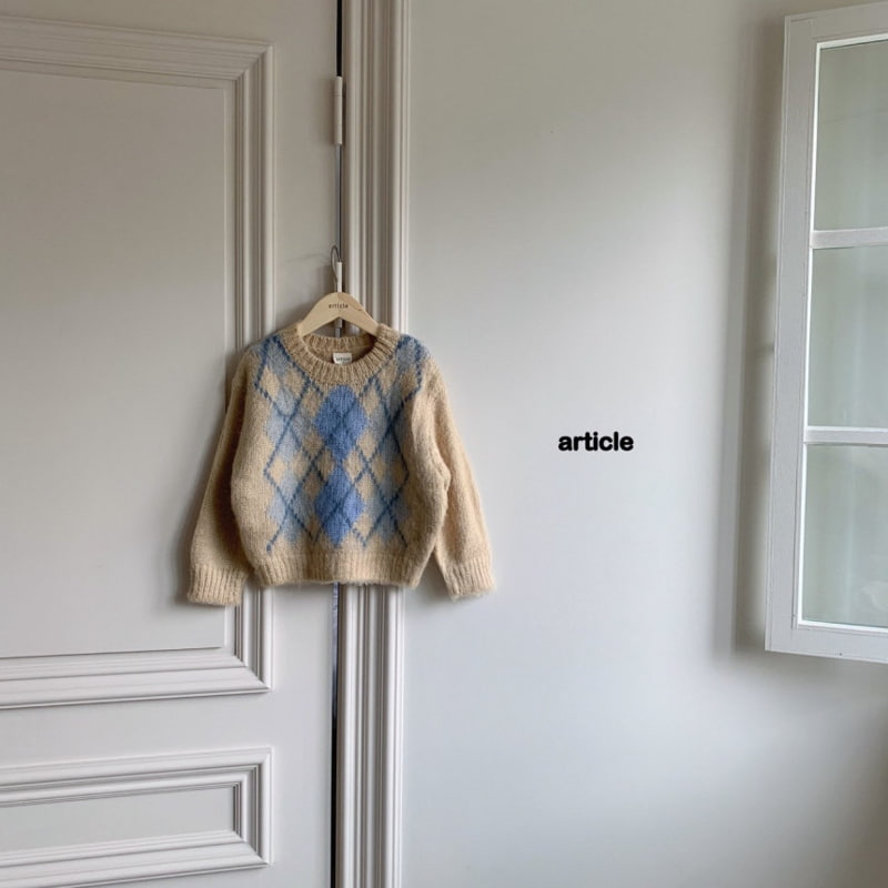 Article - Korean Children Fashion - #Kfashion4kids - Argyle Brush Knit Pullover - 7