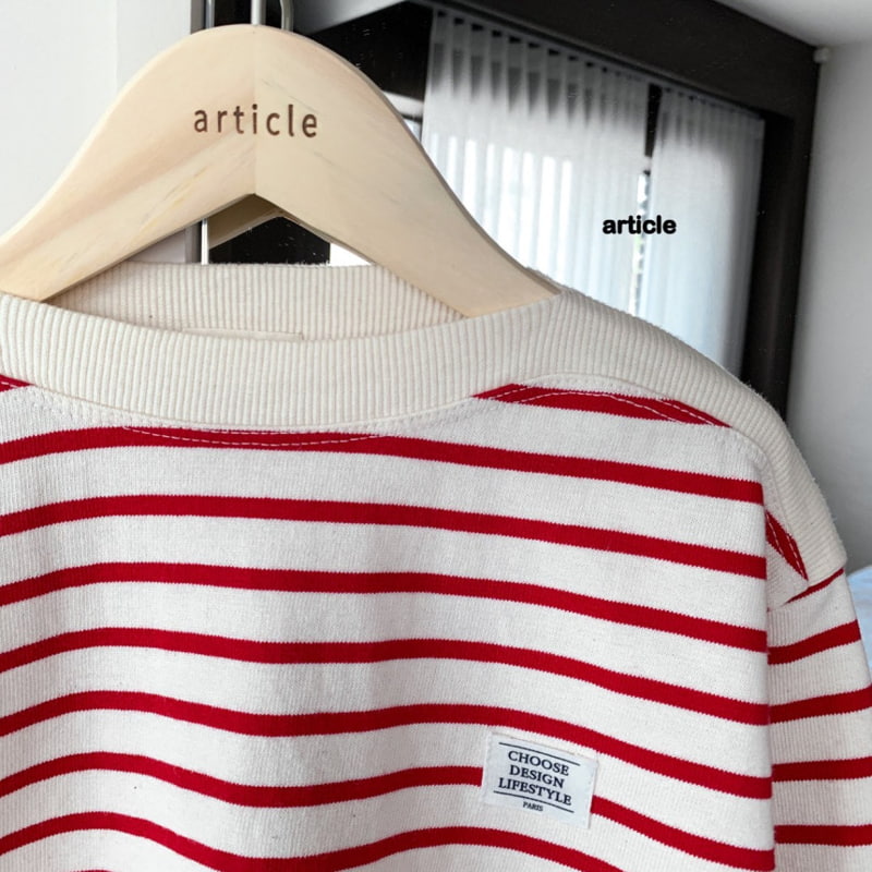 Article - Korean Children Fashion - #childrensboutique - Stripe Boatneck Tee - 4