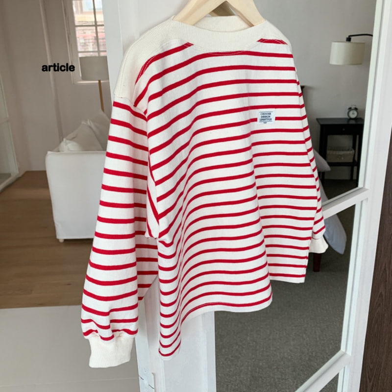 Article - Korean Children Fashion - #discoveringself - Stripe Boatneck Tee - 5