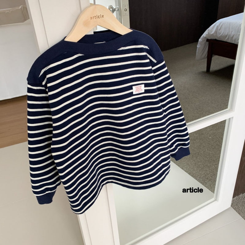 Article - Korean Children Fashion - #fashionkids - Stripe Boatneck Tee - 6