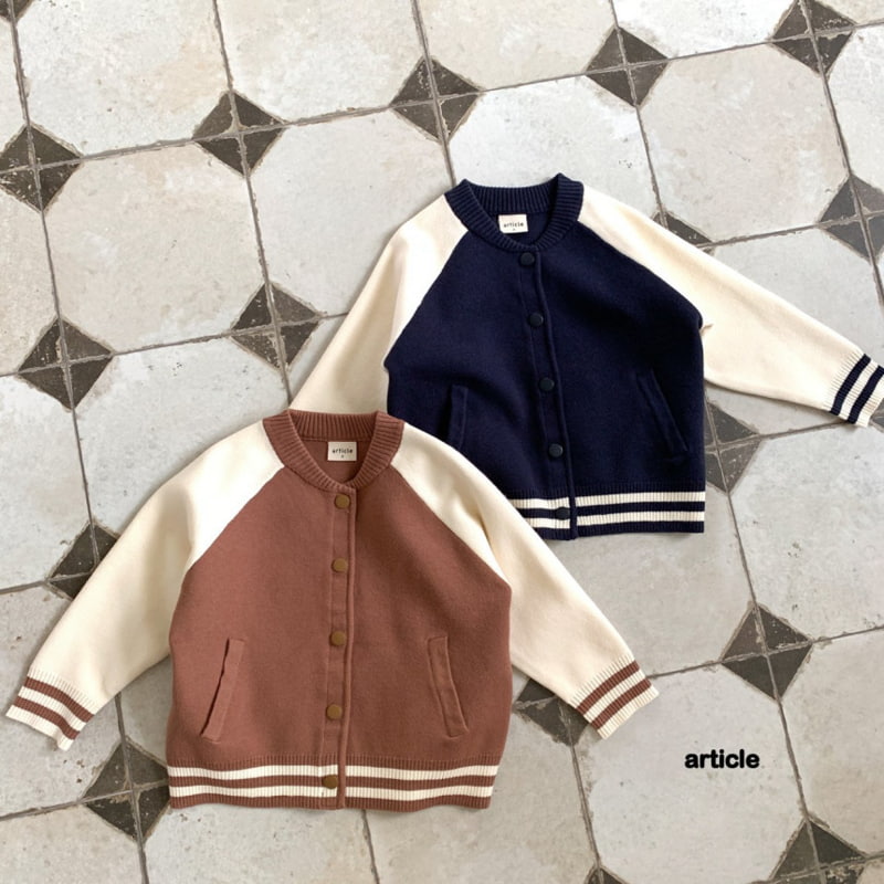 Article - Korean Children Fashion - #kidsshorts - Mud Varsity Cardigan