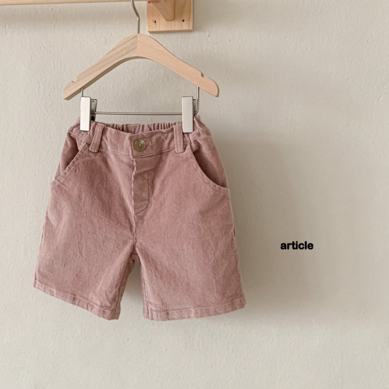 Article - Korean Children Fashion - #kidsstore - Sweet Corduroy Half Pants - 3