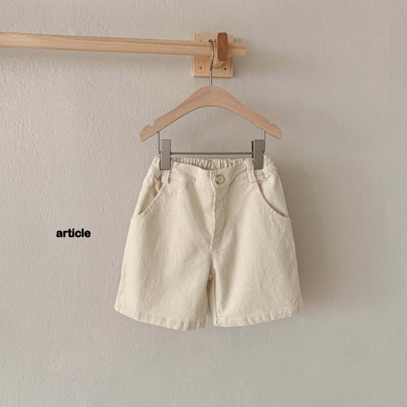 Article - Korean Children Fashion - #minifashionista - Sweet Corduroy Half Pants - 8