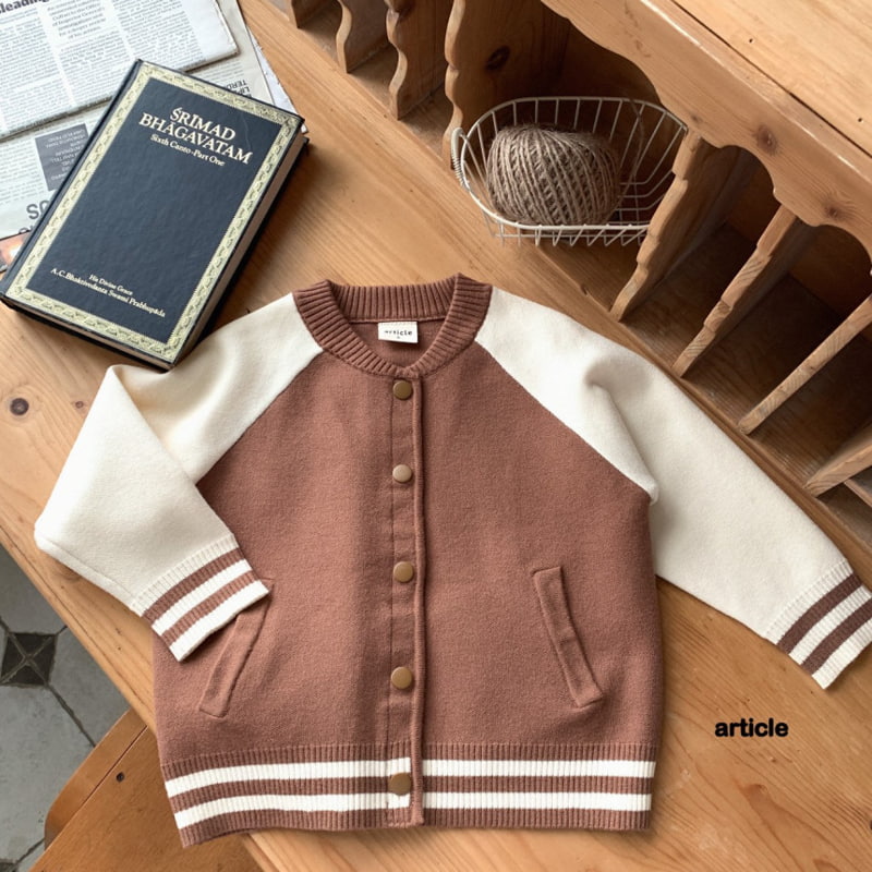 Article - Korean Children Fashion - #minifashionista - Mud Varsity Cardigan - 7