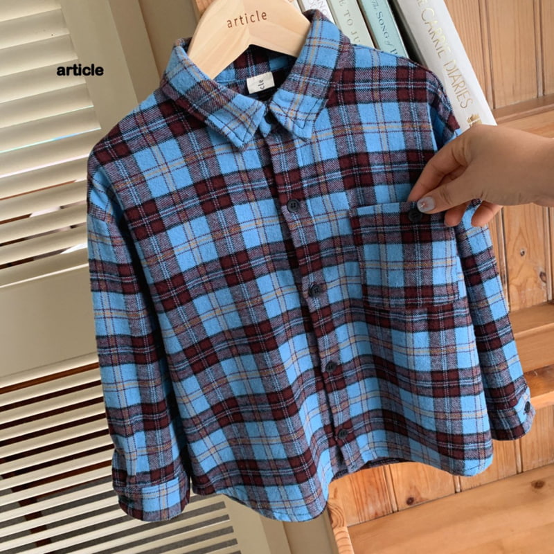 Article - Korean Children Fashion - #stylishchildhood - Brushed Check Shirt - 7