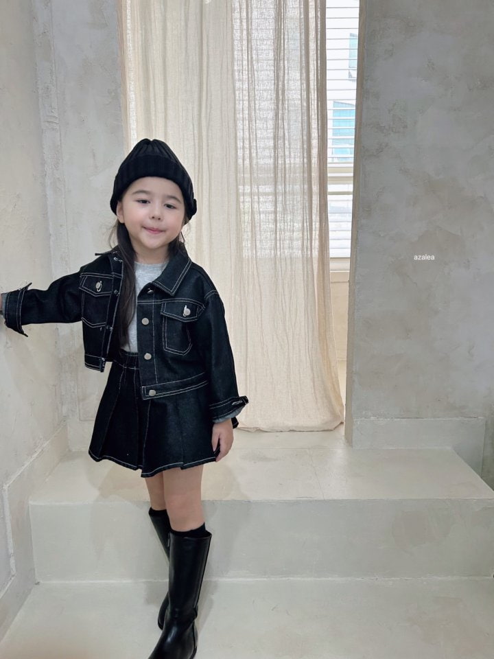 Azalea - Korean Children Fashion - #Kfashion4kids - Stitch Denim Jacket - 10