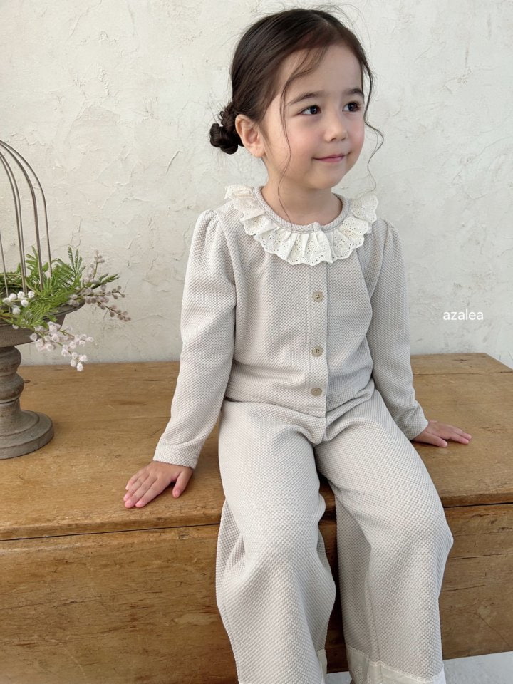 Azalea - Korean Children Fashion - #kidsshorts - Embo Cardigan Set-up