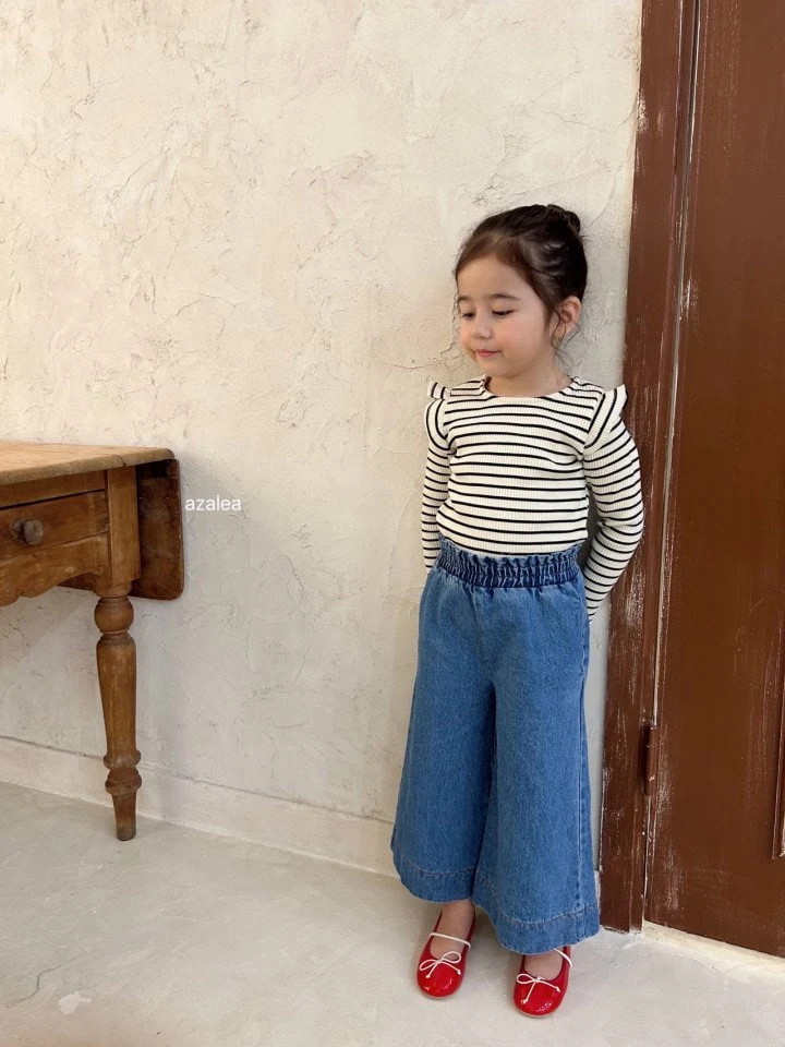 Azalea - Korean Children Fashion - #littlefashionista - Denim Wide Pants