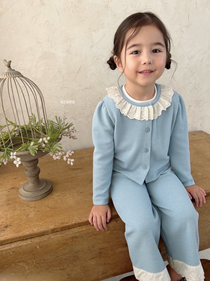 Azalea - Korean Children Fashion - #magicofchildhood - Embo Cardigan Set-up - 6