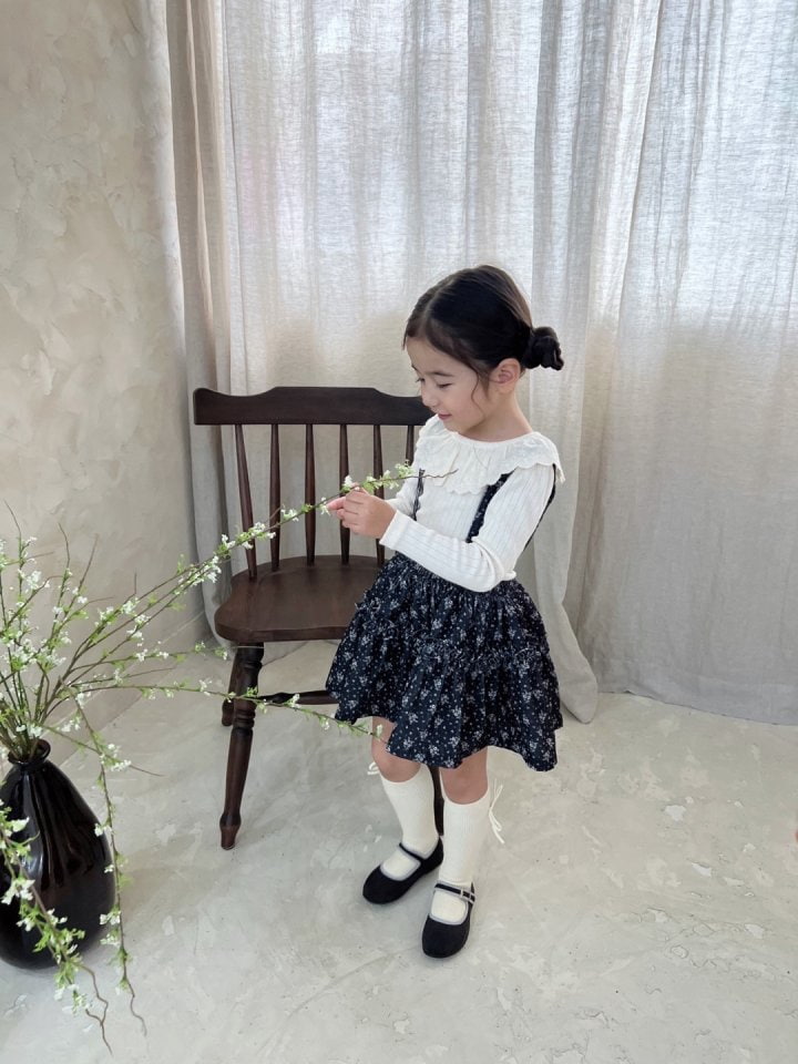 Azalea - Korean Children Fashion - #magicofchildhood - Olive Suspender Skirt - 5