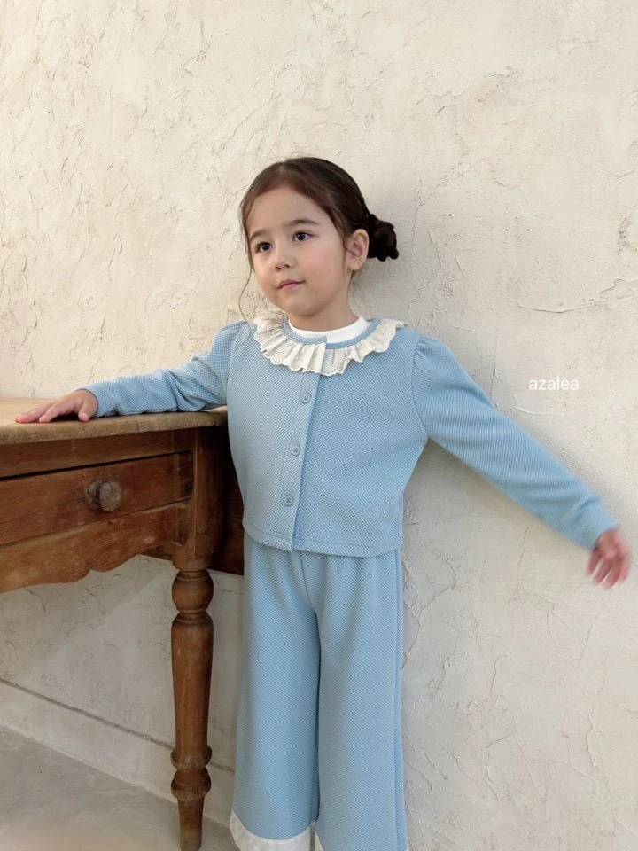 Azalea - Korean Children Fashion - #prettylittlegirls - Embo Cardigan Set-up - 8