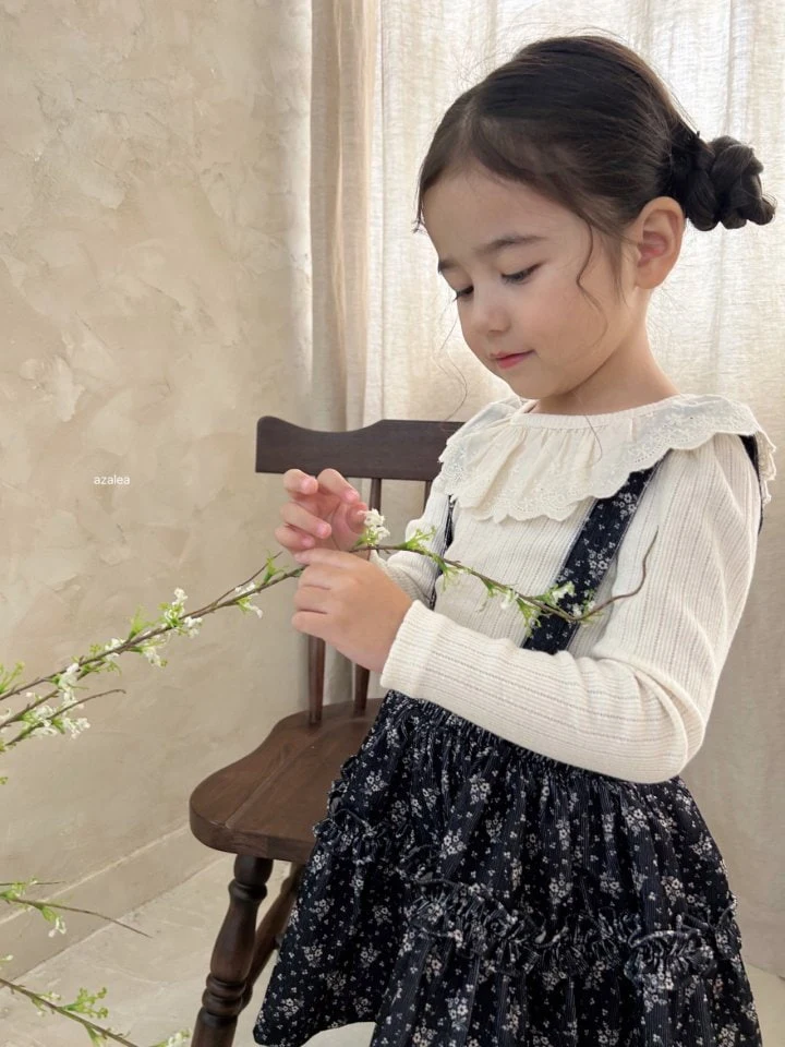 Azalea - Korean Children Fashion - #prettylittlegirls - Olive Suspender Skirt - 7