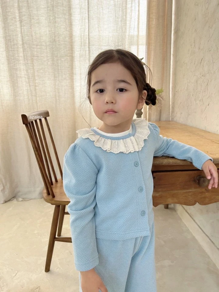 Azalea - Korean Children Fashion - #todddlerfashion - Embo Cardigan Set-up - 9