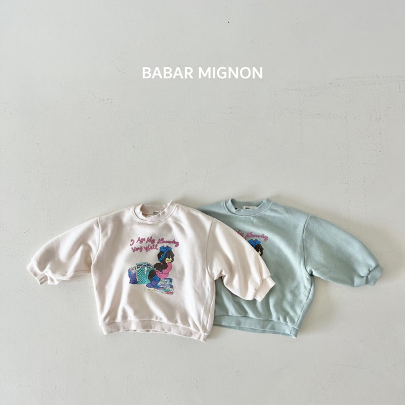 Babar Mignon - Korean Children Fashion - #Kfashion4kids - Laundary Bear Sweatshirts - 2