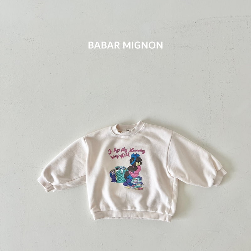 Babar Mignon - Korean Children Fashion - #childofig - Laundary Bear Sweatshirts - 8