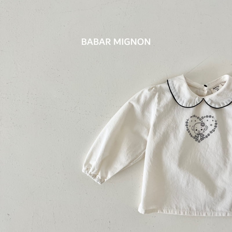 Babar Mignon - Korean Children Fashion - #prettylittlegirls - Heart Bear Blouse - 4