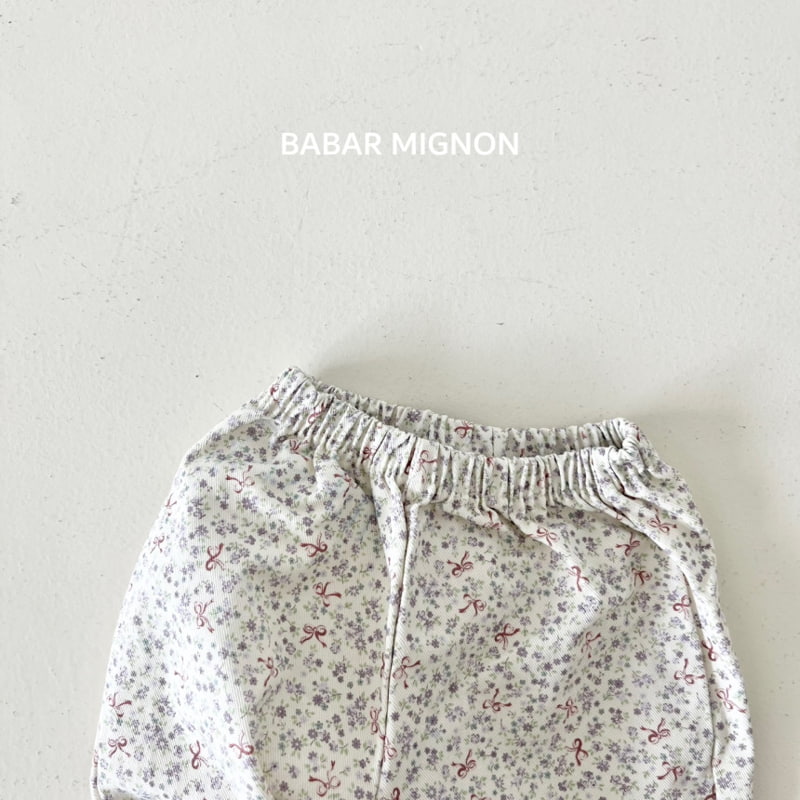 Babar Mignon - Korean Children Fashion - #childofig - Flower Baggy Pants - 4