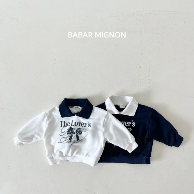 Babar Mignon - Korean Children Fashion - #designkidswear - Ribbon Collar Sweatshirts