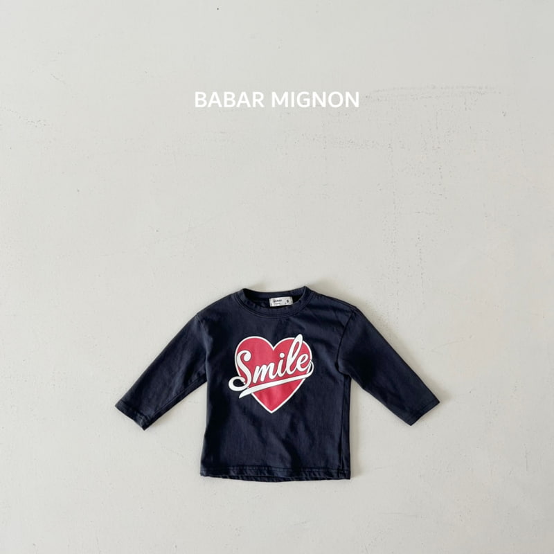 Babar Mignon - Korean Children Fashion - #discoveringself - Smile Heart Tee - 9