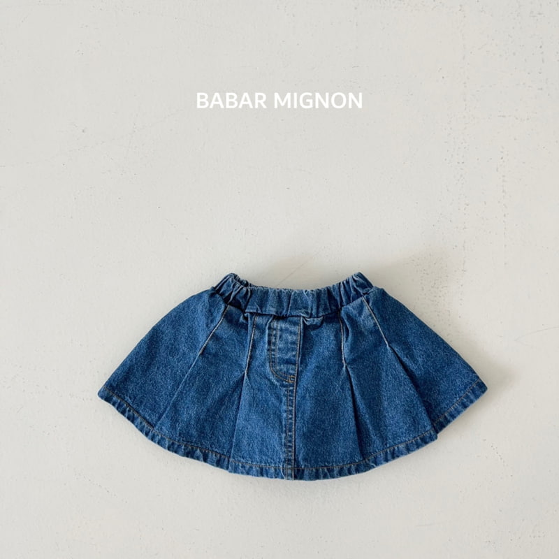 Babar Mignon - Korean Children Fashion - #discoveringself - Pleat Denim Skirt - 6