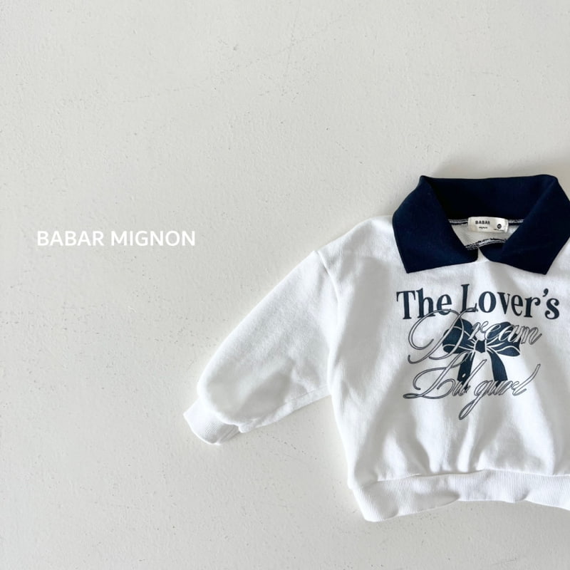 Babar Mignon - Korean Children Fashion - #discoveringself - Ribbon Collar Sweatshirts - 2