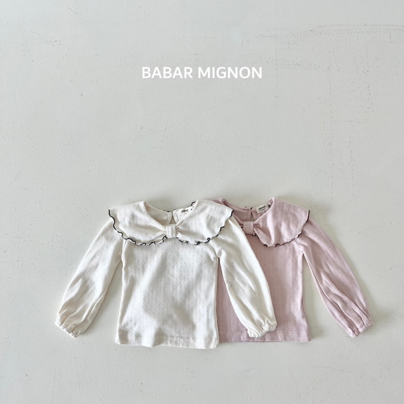 Babar Mignon - Korean Children Fashion - #fashionkids - Big Ribbon Tee