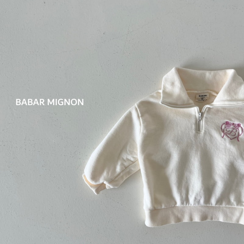 Babar Mignon - Korean Children Fashion - #fashionkids - Logo Heart Zip-up - 2